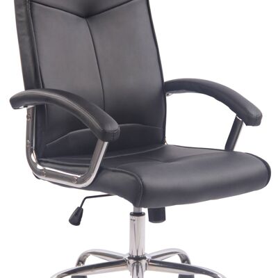 Bureaustoel - Bureaustoelen voor volwassenen - Design - Ergonomisch - In hoogte verstelbaar - Kunstleer - Zwart - 66x69x121 cm , SKU285