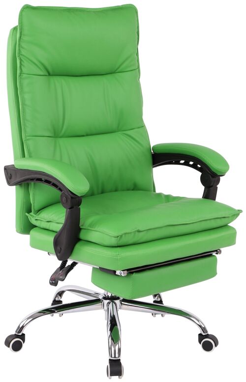 Bureaustoel - Bureaustoelen voor volwassenen - Design - Voetensteun - Gewatteerd - Kunstleer - Groen - 67x84x125 cm , SKU293