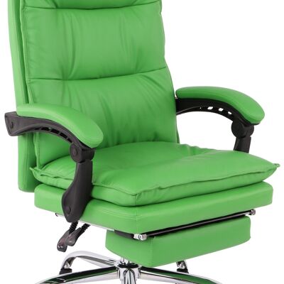 Bureaustoel - Bureaustoelen voor volwassenen - Design - Voetensteun - Gewatteerd - Kunstleer - Groen - 67x84x125 cm , SKU293
