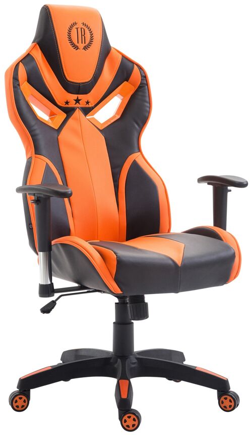 Gamingstoel - Kunstleer - Sportief design - Oranje/Zwart - 76x72x133 cm , SKU319