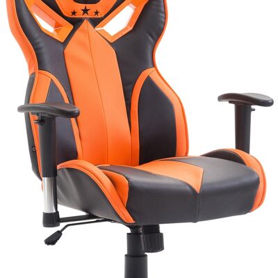 Gamingstoel - Kunstleer - Sportief design - Oranje/Zwart - 76x72x133 cm , SKU319
