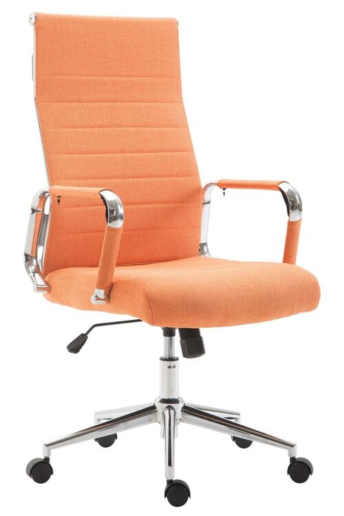 Bureaustoel - Bureaustoelen voor volwassenen - Design - Gewatteerd - Stof - Oranje - 58x66x115 cm , SKU320