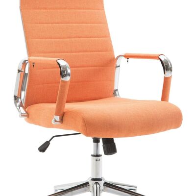 Bureaustoel - Bureaustoelen voor volwassenen - Design - Gewatteerd - Stof - Oranje - 58x66x115 cm , SKU320