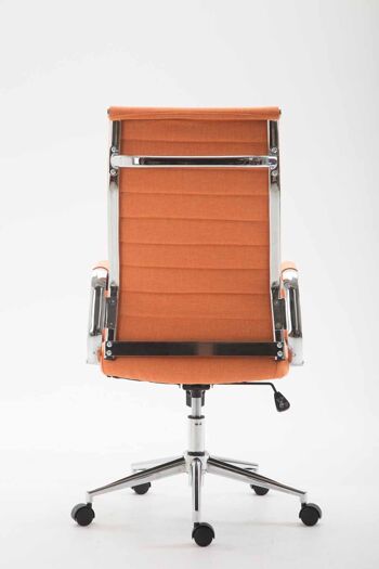 Chaise de bureau - Chaises de bureau pour adultes - Design - Matelassé - Tissu - Orange - 58x66x115 cm , SKU320 4