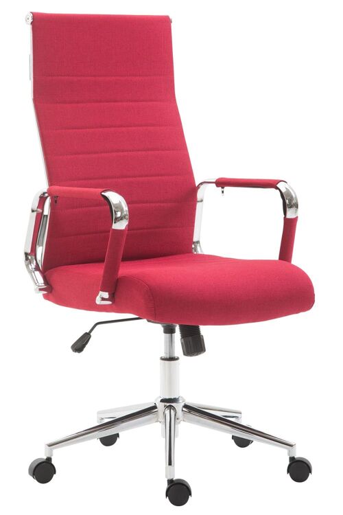 Bureaustoel - Bureaustoelen voor volwassenen - Design - Gewatteerd - Stof - Rood - 58x66x115 cm , SKU322