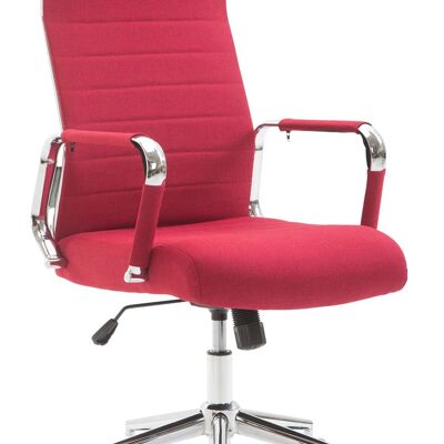 Bureaustoel - Bureaustoelen voor volwassenen - Design - Gewatteerd - Stof - Rood - 58x66x115 cm , SKU322