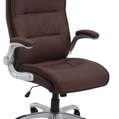 Bureaustoel - Ergonomische bureaustoel - XXL - Gewatteerd - Stof - Bruin - 74x76x116 cm , SKU325