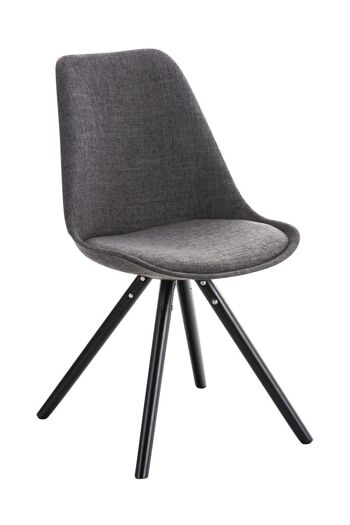 Chaise de salle à manger - Siège baquet - Plastique - Gris clair , SKU327 1