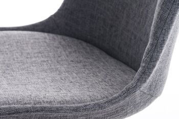 Chaise de salle à manger - Siège baquet - Plastique - Gris clair , SKU327 4