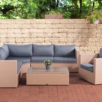 Loungeset - Comfortabel - Inclusief tafel - Grijs/zand , SKU334