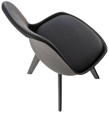 Ensemble de 4 chaises - Chaises de salle à manger - Plastique robuste - Noir, SKU340 4