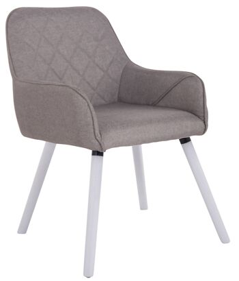 Chaise de salle à manger - Tissu - Gris , SKU349 1