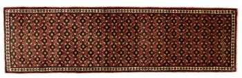 Tapis persan Hamadan 298x87 noué main 90x300 tapis motif géométrique multicolore 1