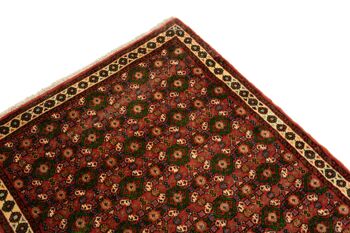 Tapis persan Hamadan 298x87 noué main 90x300 tapis motif géométrique multicolore 5