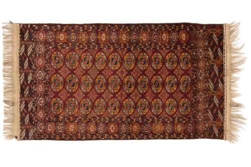 Kaukasus Buchara 197x112 Handgeknüpft Teppich 110x200 Mehrfarbig Orientalisch Kurzflor