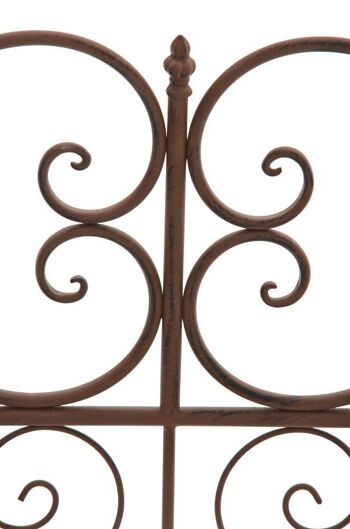 Banc de jardin - Métal - Convient pour 2 personnes - Marron - 128x94x46 cm , SKU380 4