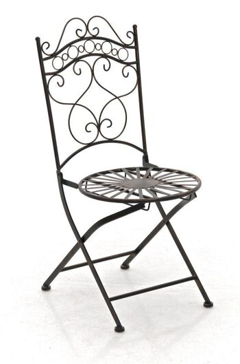 Chaise de jardin - Métal - Graceful - Bronze , SKU382 1