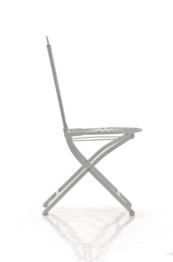 Chaise de jardin - Métal - Graceful - Blanc antique , SKU387 3