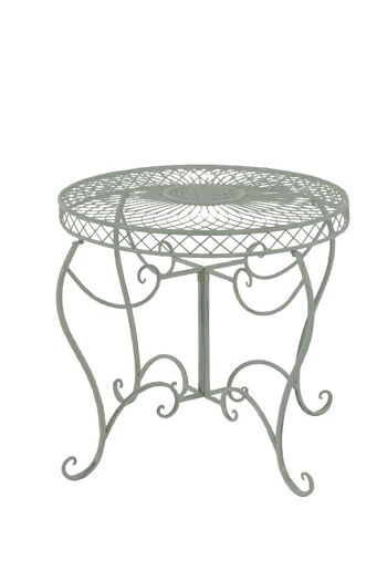 Table de jardin - Métal - Ronde - Vert antique, SKU395