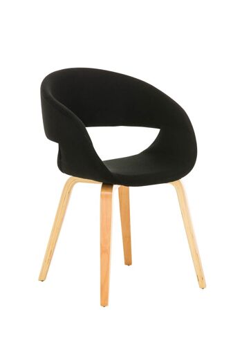 Chaise de salle à manger - Design rétro - Polyester - Noir , SKU407 1