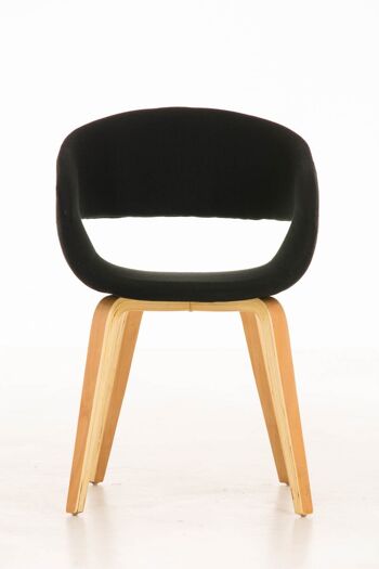 Chaise de salle à manger - Design rétro - Polyester - Noir , SKU407 2