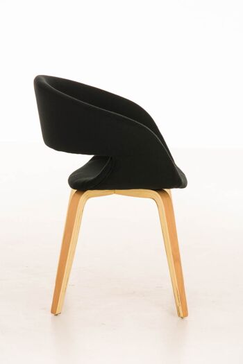 Chaise de salle à manger - Design rétro - Polyester - Noir , SKU407 3