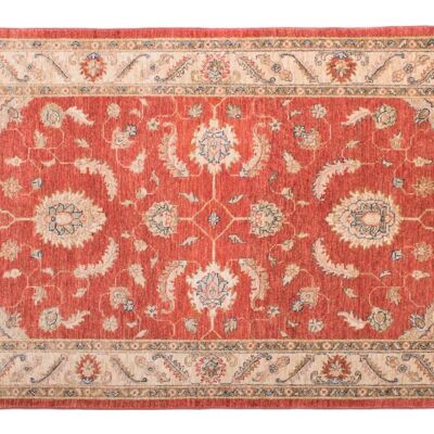 Alfombra afgana fina Chobi Ziegler 153x102 anudada a mano 100x150 estampado de flores rojas