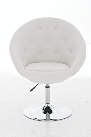 Chaise - Cuir artificiel - Confortable - Blanc mat , SKU421 2