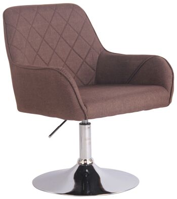 Fauteuil - Chaise tendance - Confortable - Dossier et accoudoir - Pivotant - Marron , SKU422 1