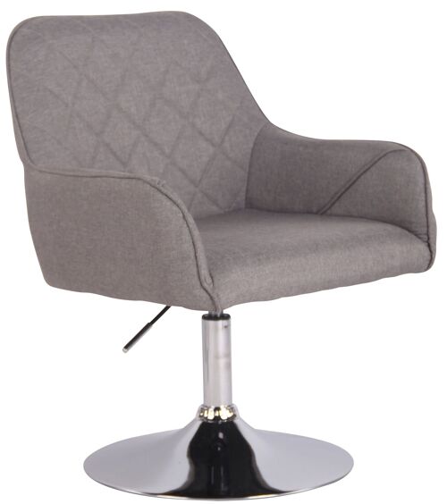 Fauteuil - Modieuze stoel - Comfortabel - Rug- en armleuning - Draaibaar - Grijs , SKU425