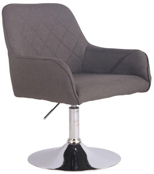 Fauteuil - Modieuze stoel - Comfortabel - Rug- en armleuning - Draaibaar - Donkergrijs , SKU426