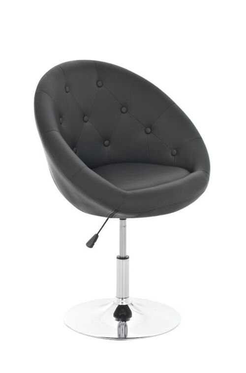 Stoel - Fauteuil - Kunstleer - Zwart , SKU436