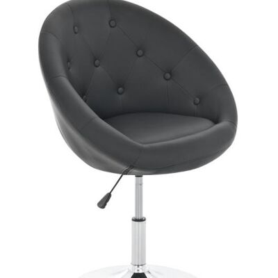 Stoel - Fauteuil - Kunstleer - Zwart , SKU436