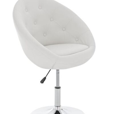 Stoel - Fauteuil - Kunstleer - Wit , SKU441