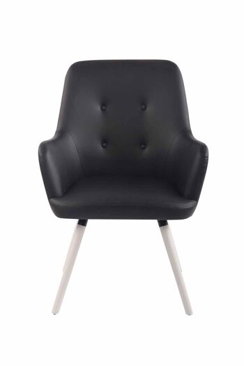 Fauteuil - Confort - Similicuir - Noir/Blanc, SKU445 2