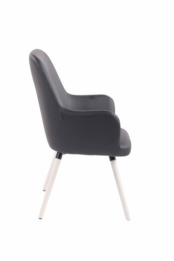 Fauteuil - Confort - Similicuir - Noir/Blanc, SKU445 3