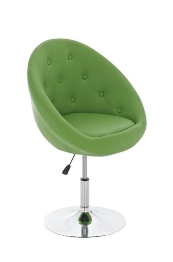 Chaise - Fauteuil - Cuir artificiel - Vert , SKU447