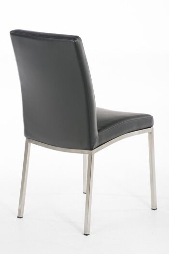 Chaise de salle à manger - Cuir artificiel - Noir , SKU465 2