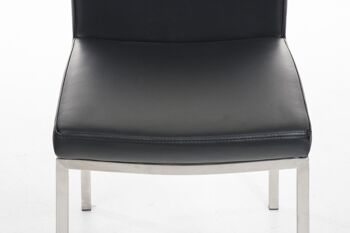 Chaise de salle à manger - Cuir artificiel - Noir , SKU465 5