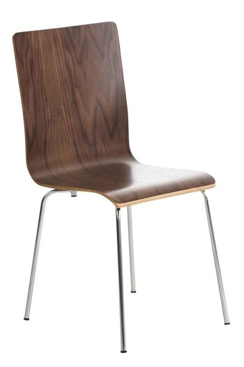 Chaise - Chaise de salle à manger - Design scandinave - Solide - Bois - Noyer - 43x47x87 cm , SKU476 1