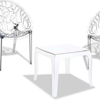 Tuinset - Tafel met 2 stoelen - Transparant , SKU486