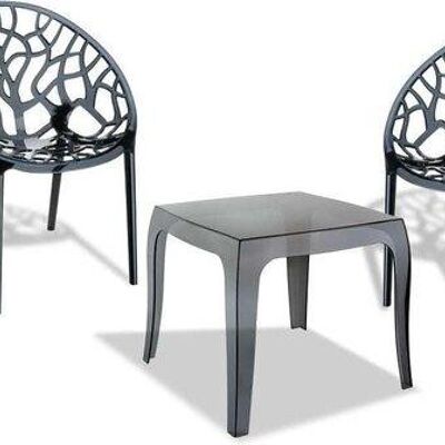 Tuinset - Tafel met 2 stoelen - Zwart , SKU489