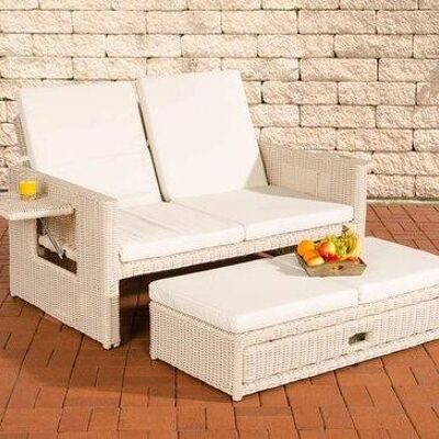 Loungebank - Tuinbank - Tweezitter - Wit , SKU491