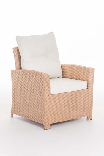 Chaise de jardin - Fauteuil - Polyrotin - Sable , SKU505 2