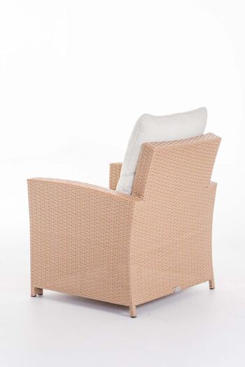 Chaise de jardin - Fauteuil - Polyrotin - Sable , SKU505 4