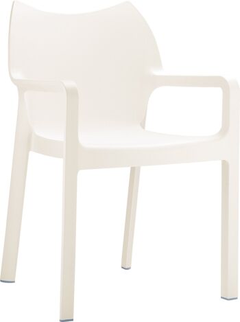Chaise de jardin - Plastique - Confortable - Crème , SKU522 1