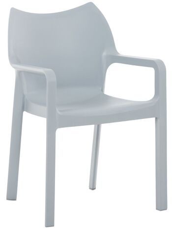 Chaise de jardin - Plastique - Confortable - Gris clair , SKU524 1