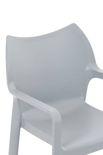 Chaise de jardin - Plastique - Confortable - Gris clair , SKU524 4