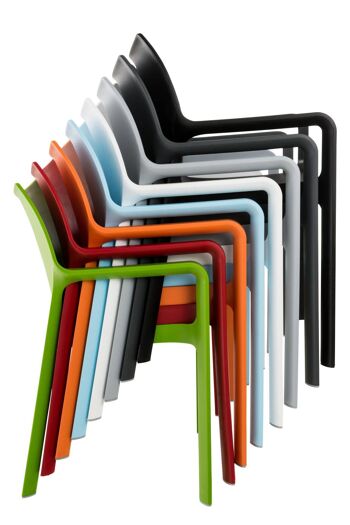 Chaise de jardin - Plastique - Confortable - Gris clair , SKU524 6