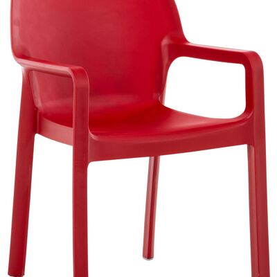 Tuinstoel - Kunststof - Comfortabel - Rood , SKU525